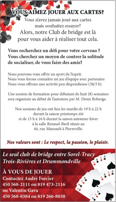 Annonce culb de bridge