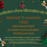 Confection d'une décoration de noël
